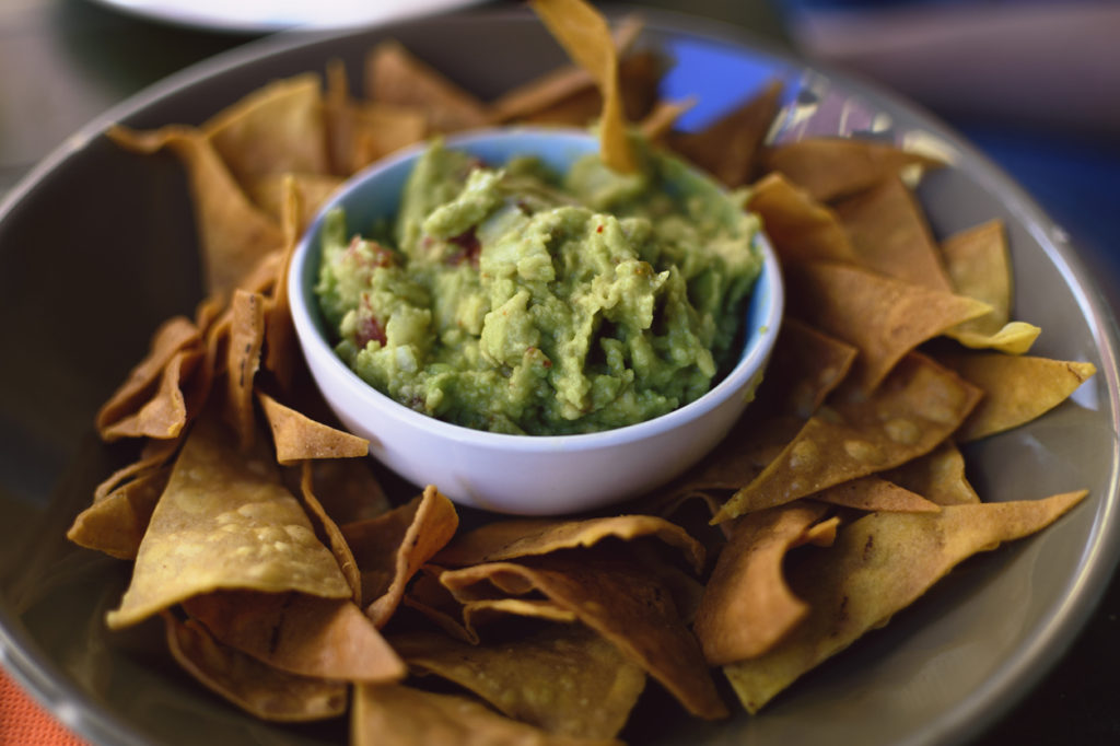 Guacamole with chips