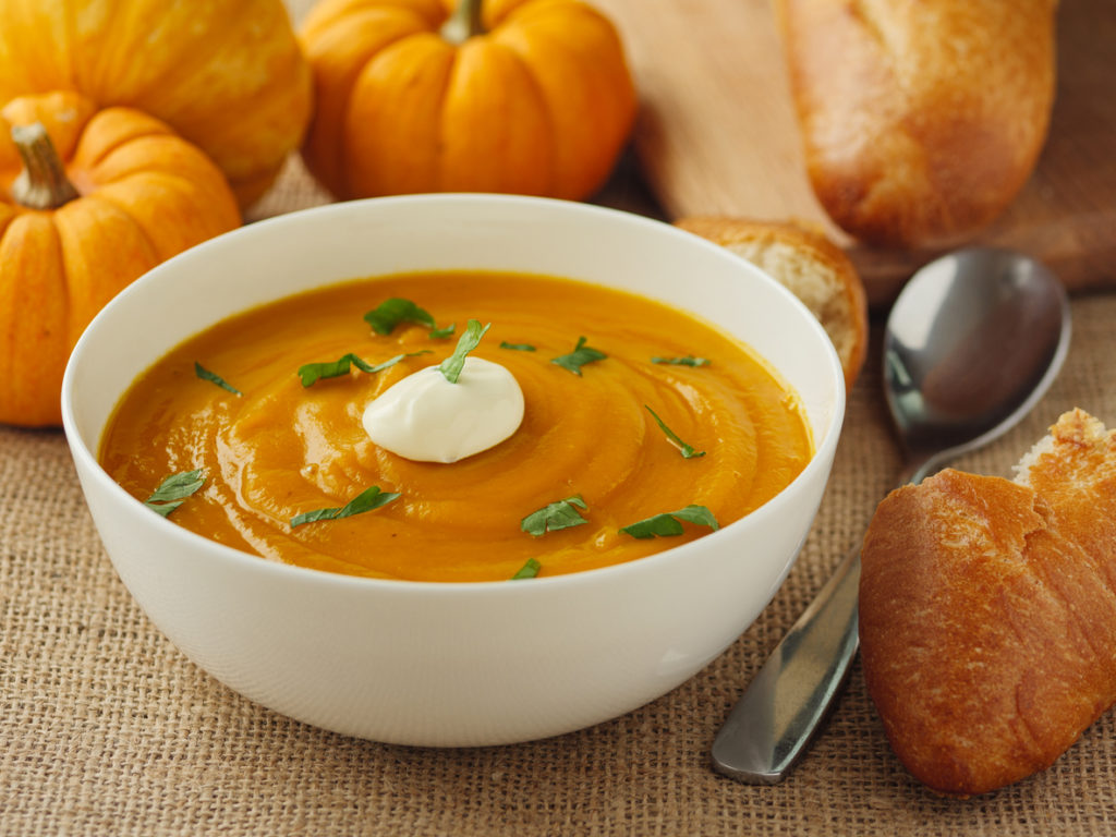 fresh pumpkin soup