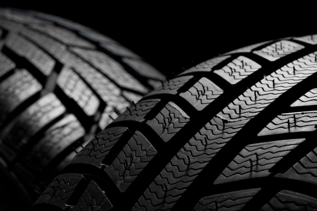 Close up of tire tread